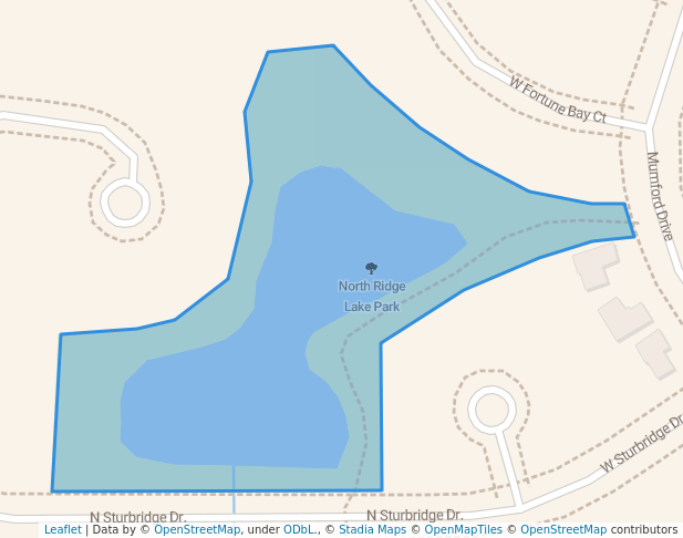 walking in North Ridge Lake Park map in Hoffman Estates