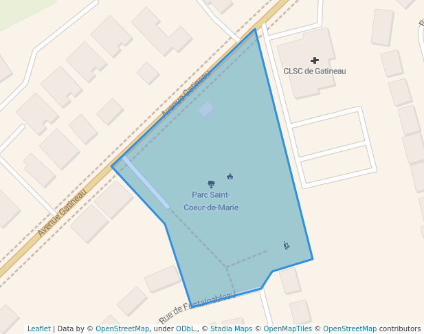 walking in Parc Saint-Coeur-de-Marie map in Gatineau