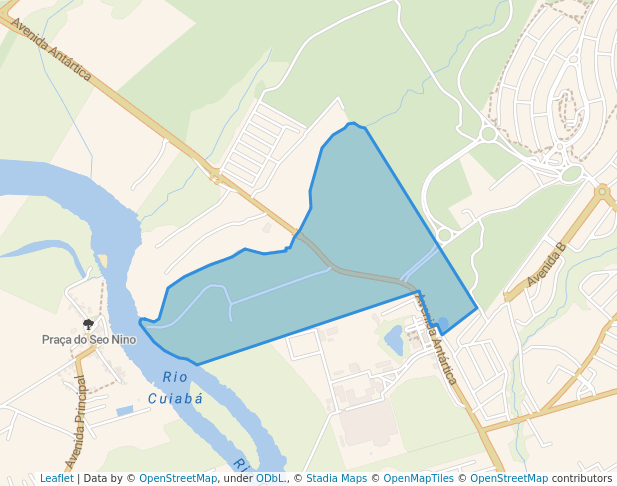 walking in Parque Jardim Zoobotânico map in Cuiabá