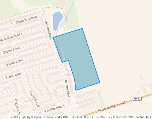 walking in Herrema Fields map in Uxbridge