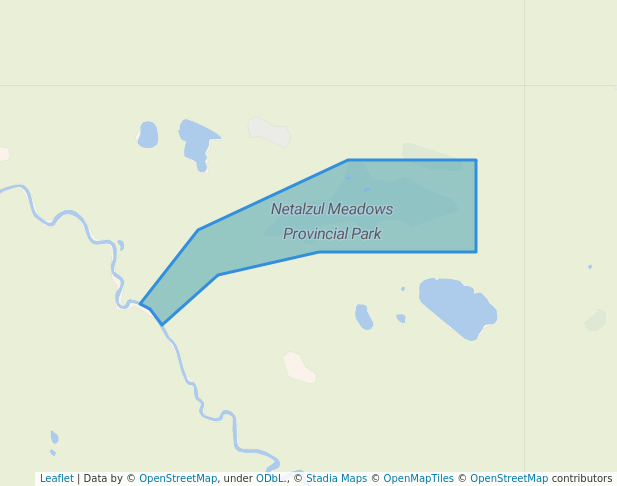 walking in Netalzul Meadows Provincial Park map in New Hazelton