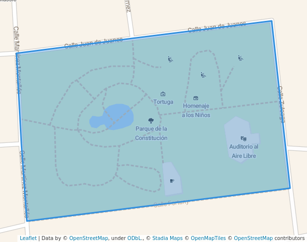 walking in Parque de la Constitución map in Ceutí
