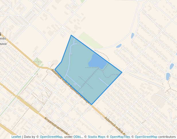 walking in Парк імені Чехова map in Khartsyz'k