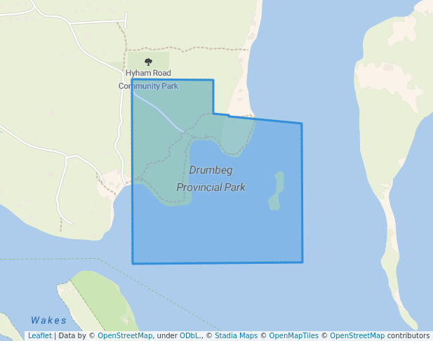 walking in Drumbeg Provincial Park map in Gabriola