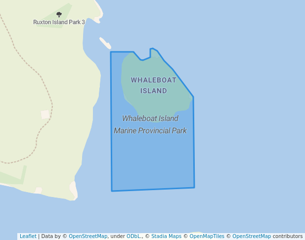 walking in Whaleboat Island Marine Provincial Park map in Gabriola