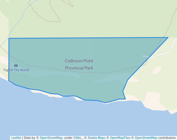 walking in Collinson Point Provincial Park map in Galiano Island