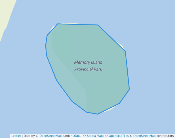 walking in Memory Island Provincial Park map in Shawnigan Lake