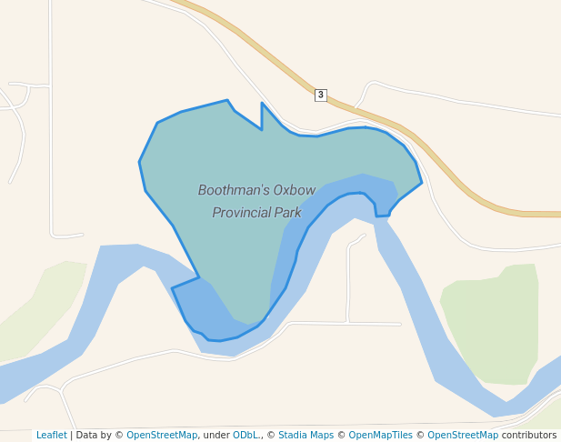 walking in Boothman's Oxbow Provincial Park map in Grand Forks