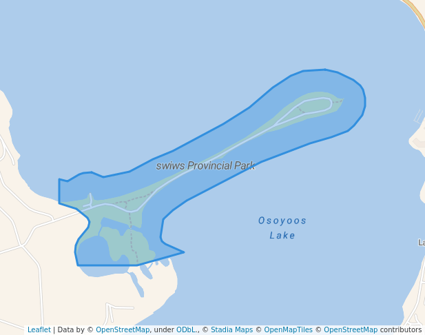 walking in sw̓iw̓s Provincial Park map in Osoyoos