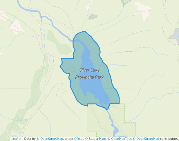 walking in Silver Lake Provincial Park map in Hope