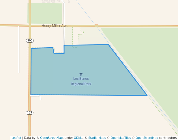 walking in Los Banos Regional Park map in Los Banos