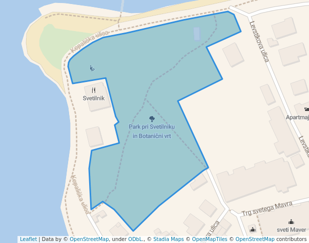 Park pri Svetilniku in Botanični vrt