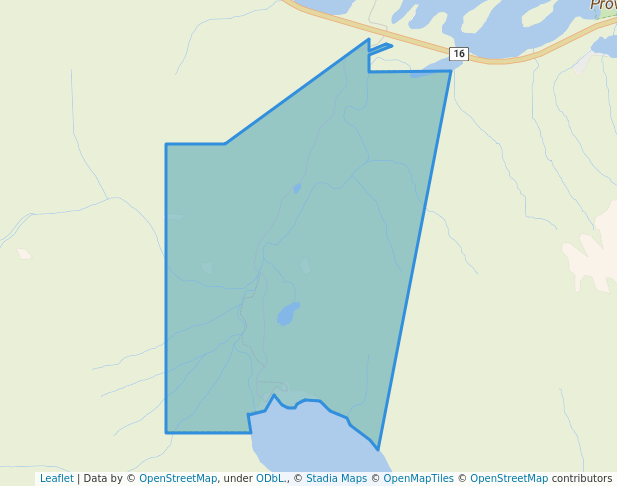 walking in Diana Lake Provincial Park map in Port Edward