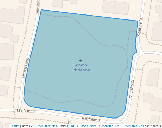 Sandstone Point Reserve in Seabrook | Map and Routes