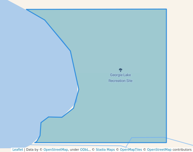 walking in Georgie Lake Recreation Site map in Port Hardy