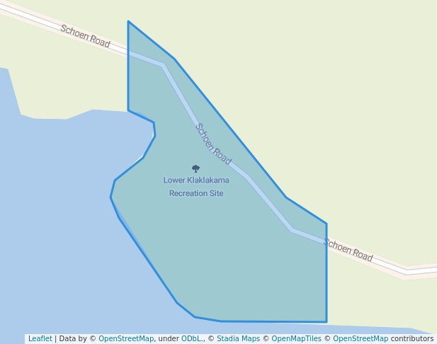 walking in Lower Klaklakama Recreation Site map in Sayward
