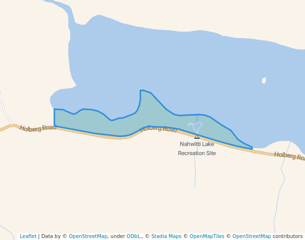 walking in Nahwitti Lake Recreation Site map in Holberg