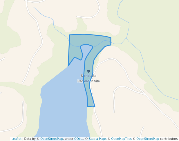 walking in Spirit Lake Recreation Site map in Blind Channel