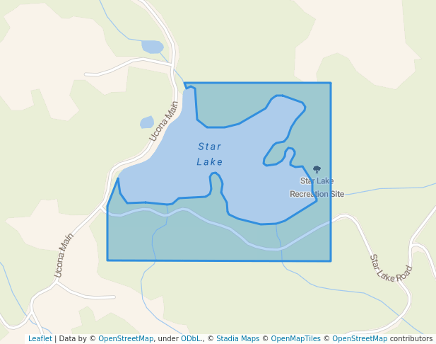 walking in Star Lake Recreation Site map in Gold River