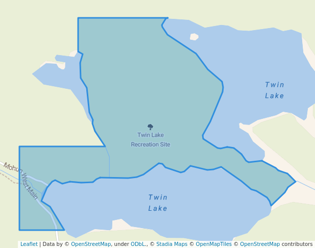walking in Twin Lake Recreation Site map in Heriot Bay