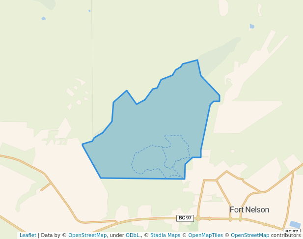 walking in Fort Nelson Demonstration Forest Recreation Site map in Fort Nelson