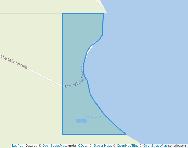 walking in Morley Lake Recreation Site map in Atlin