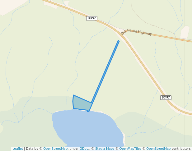 walking in Parker Lake Recreation Site map in Fort Nelson