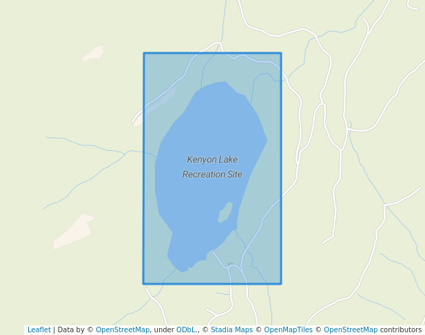 walking in Kenyon Lake Recreation Site map in Harrison Mills