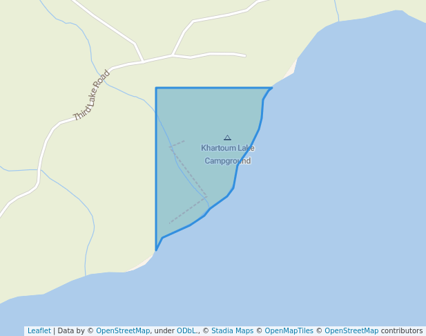 walking in Khartoum Lake Recreation Site map in Powell River