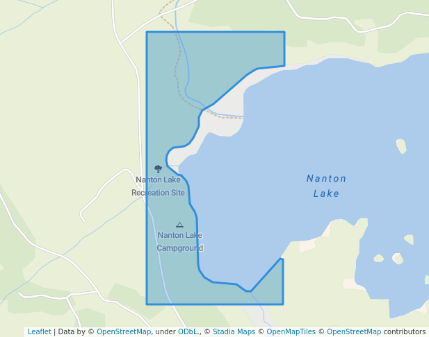 walking in Nanton Lake Recreation Site map in Powell River