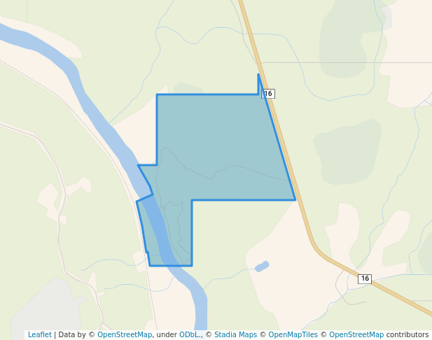 walking in Bulkley River Recreation Site map in Telkwa