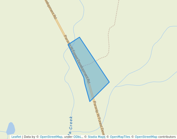 walking in Kimta Creek Recreation Site map in Mackenzie