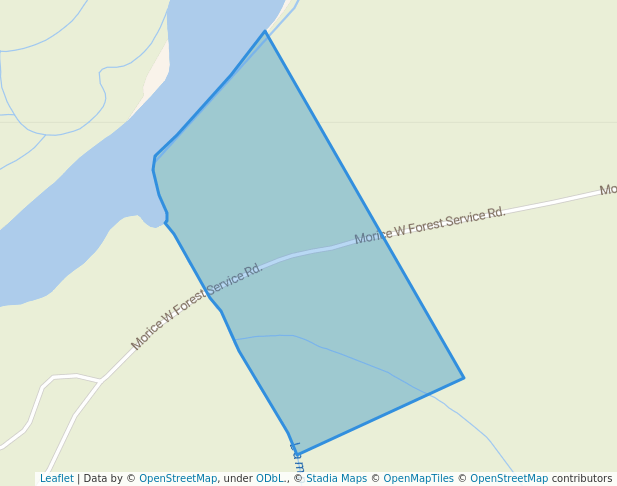 walking in Lamprey Creek Recreation Site map in Telkwa