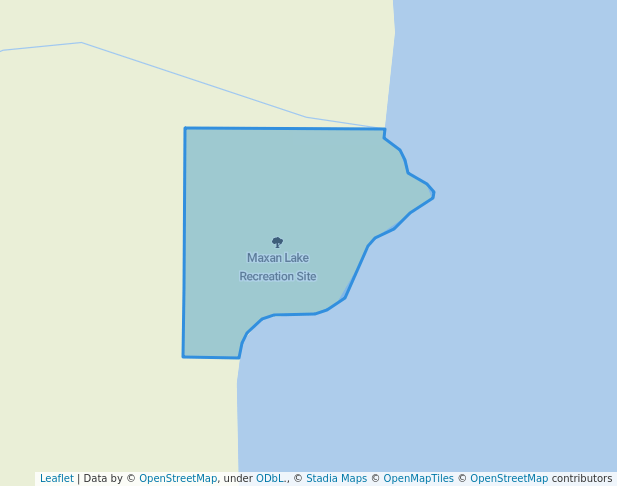 walking in Maxan Lake Recreation Site map in Burns Lake
