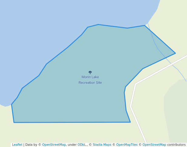 walking in Morin Lake Recreation Site map in Smithers