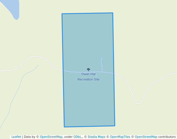 walking in Owen Hat Recreation Site map in Telkwa