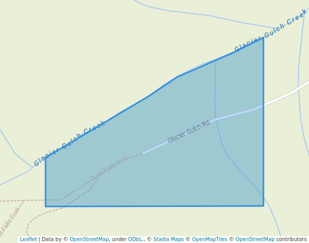 walking in Twin Falls Recreation Site map in Smithers