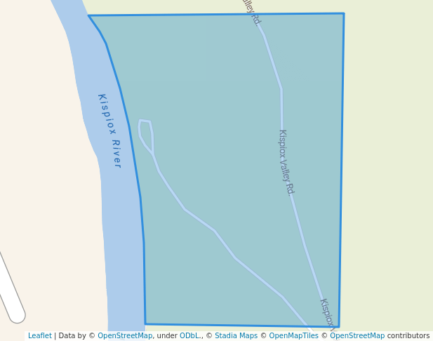 walking in Upper Kispiox River Recreation Site map in Hazelton