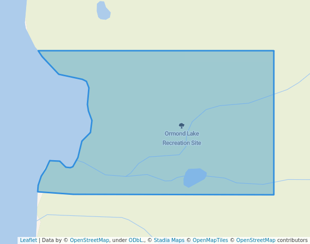 walking in Ormond Lake Recreation Site map in Fort Fraser