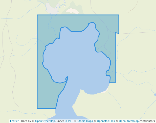 walking in Ahbau Lake Recreation Site map in Hixon