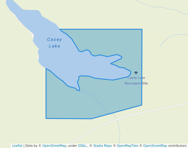 walking in Casey Lake Recreation Site map in Fraser Lake