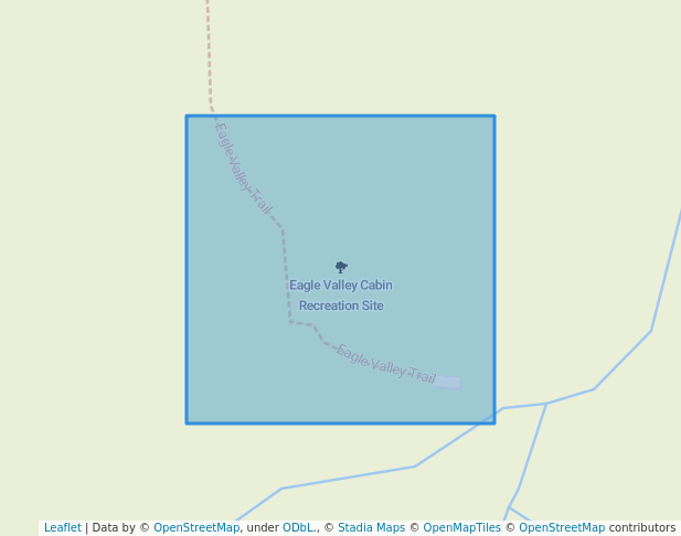 walking in Eagle Valley Cabin Recreation Site map in McBride