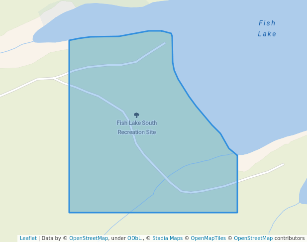 walking in Fish Lake South Recreation Site map in Fort Fraser