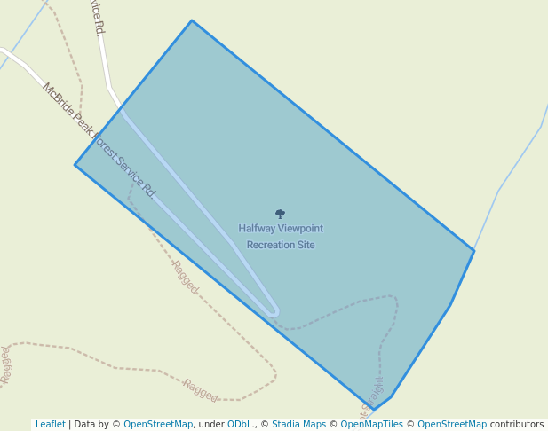 walking in Halfway Viewpoint Recreation Site map in McBride