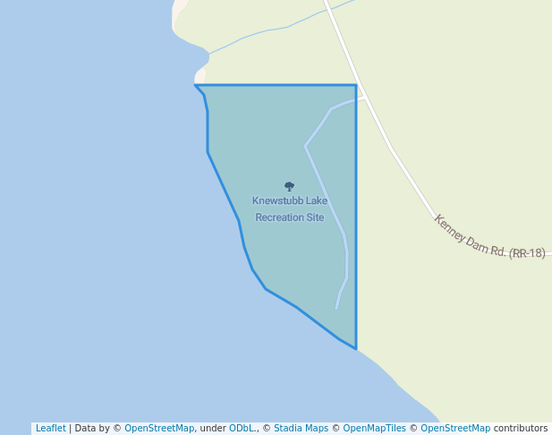 walking in Knewstubb Lake Recreation Site map in Fort Fraser