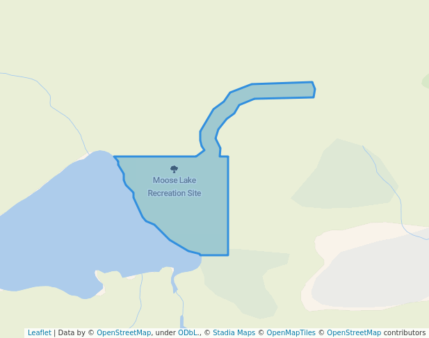 walking in Moose Lake Recreation Site map in Burns Lake