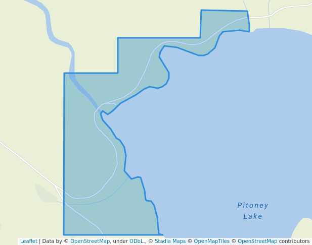 walking in Pitoney Lake Recreation Site map in Sinclair Mills
