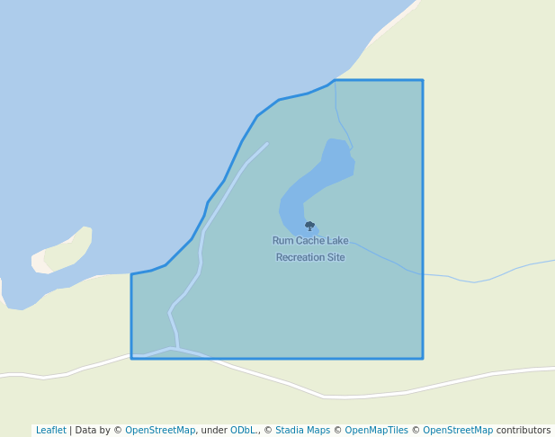 walking in Rum Cache Lake Recreation Site map in Fraser Lake