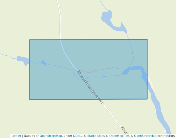 walking in Suscha Falls Area Recreation Site map in Chilanko Forks