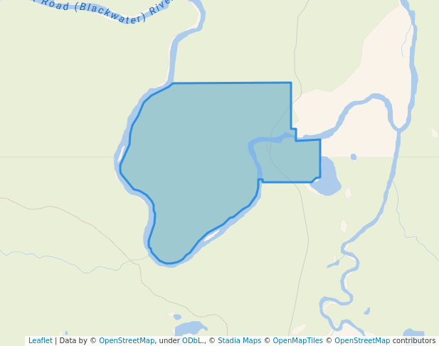 walking in Westroad River Recreation Site map in Chilanko Forks